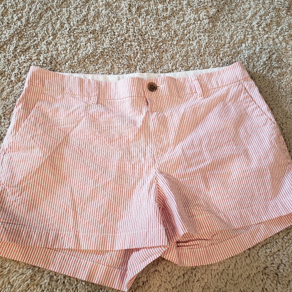Old Navy Red and White Striped Everyday Short